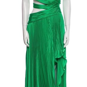 Mac Duggal Asymmetrical Green Skirt